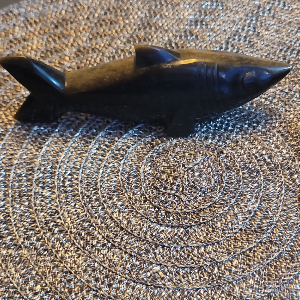 6 Incg ObsidianBlack Shark Figurine Home Accent